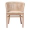 Bali & Pari Papua Modern Bohemian Antique White Washed Rattan and Mahogany Wood Dining Chair 243-13489-ZORO - alternate 8